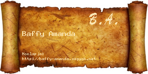 Baffy Amanda névjegykártya